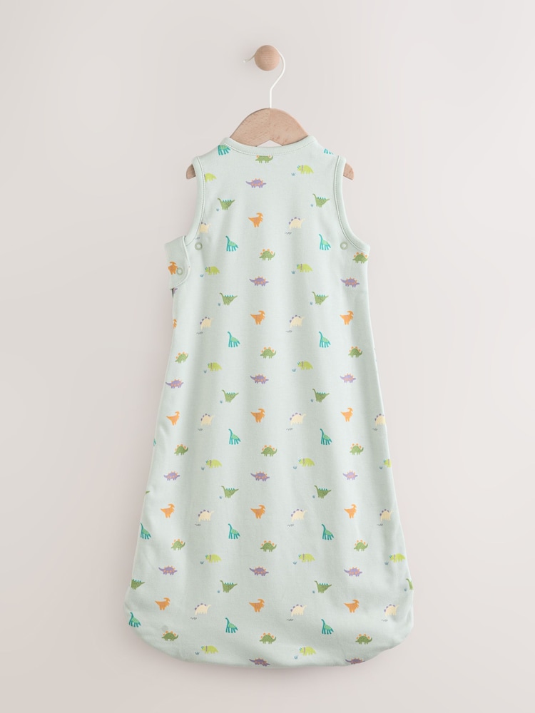 Sage Mini Dino Baby 1 Tog 100% Cotton Sleep Bag - Image 2 of 8