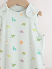 Sage Mini Dino Baby 1 Tog 100% Cotton Sleep Bag - Image 5 of 8