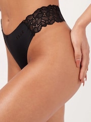 Boux Avenue Talulla MF & Lace Black Thongs 5 Pack - Image 4 of 5