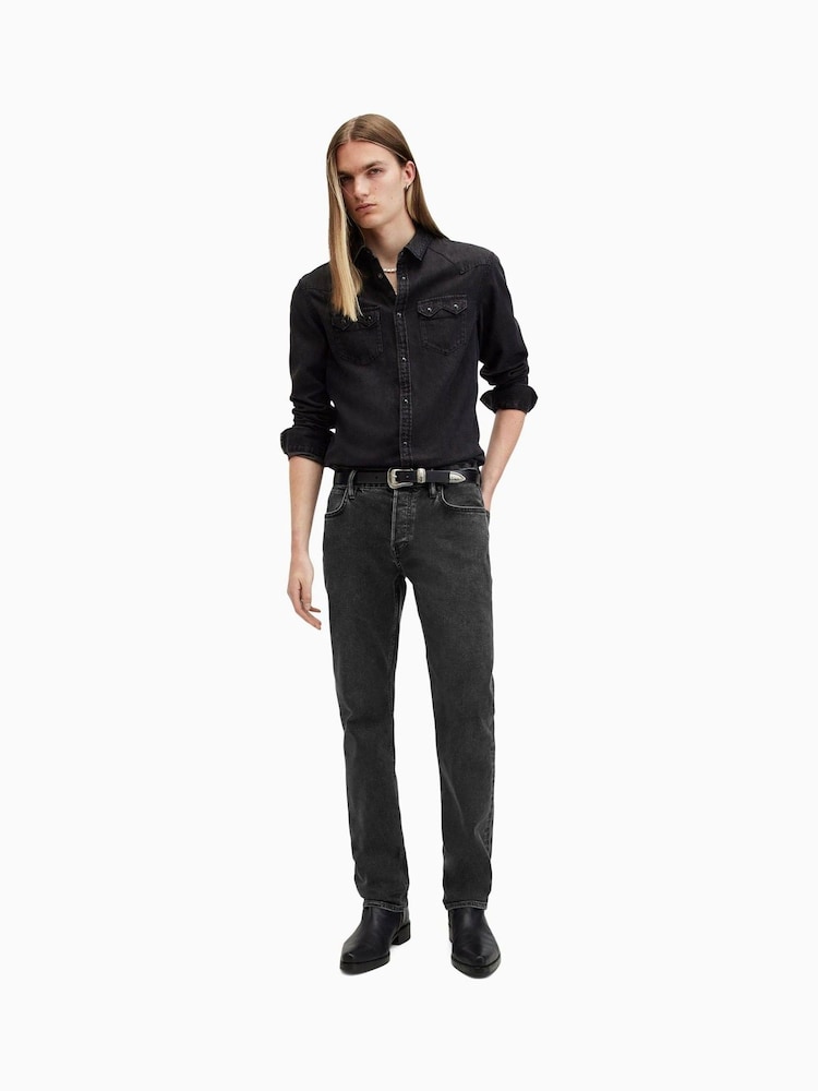 AllSaints Black Dark Iggy Jeans - Image 1 of 11