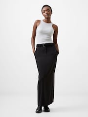 French Connection Harrie Suiting Midi Black Skirt - Image 1 of 4