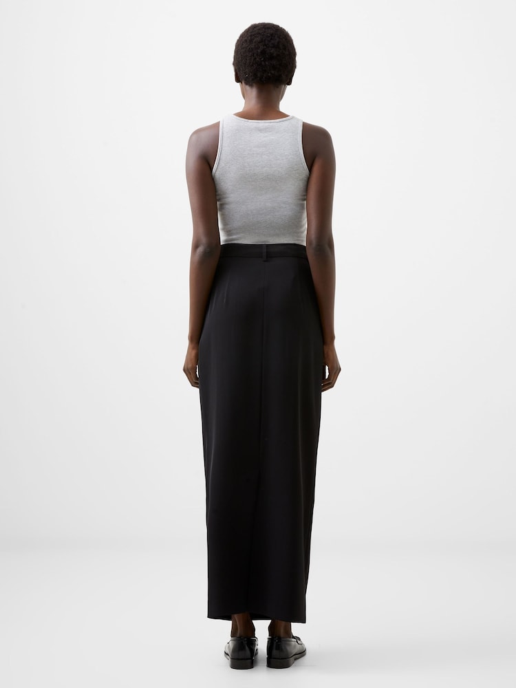 French Connection Harrie Suiting Midi Black Skirt - Image 2 of 4