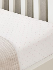 The White Company Pink 100% Cotton Star Single Fitted Sheet - Image 2 of 2
