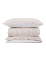 The White Company Pink 100%  Cotton Reversible Gingham Single Set - Image 1 of 2