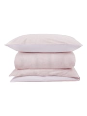 The White Company Pink 100%  Cotton Reversible Gingham Single Set - Image 2 of 2