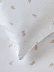 طقم سرير قطن 100% Easy Care Sleepy Bunny من The White Company - صورة 3 من 4