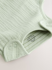 Green Muslin 1 Tog Baby 100% Cotton Sleep Bag - Image 6 of 9