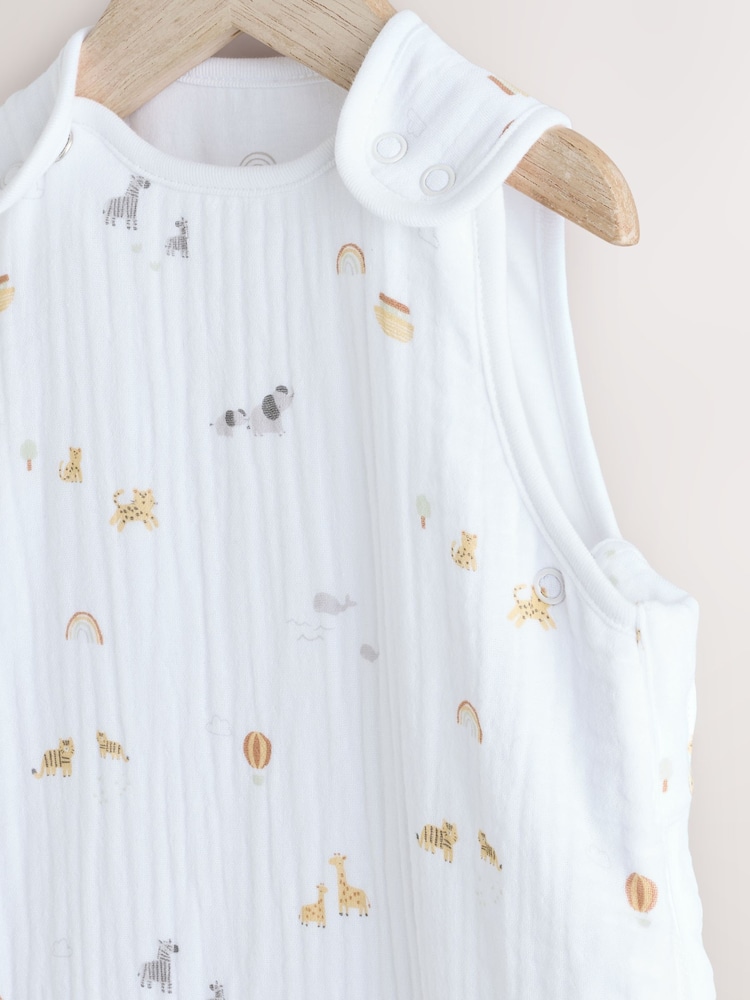 Jungle Muslin 1 Tog Baby 100% Cotton Sleep Bag - Image 5 of 9