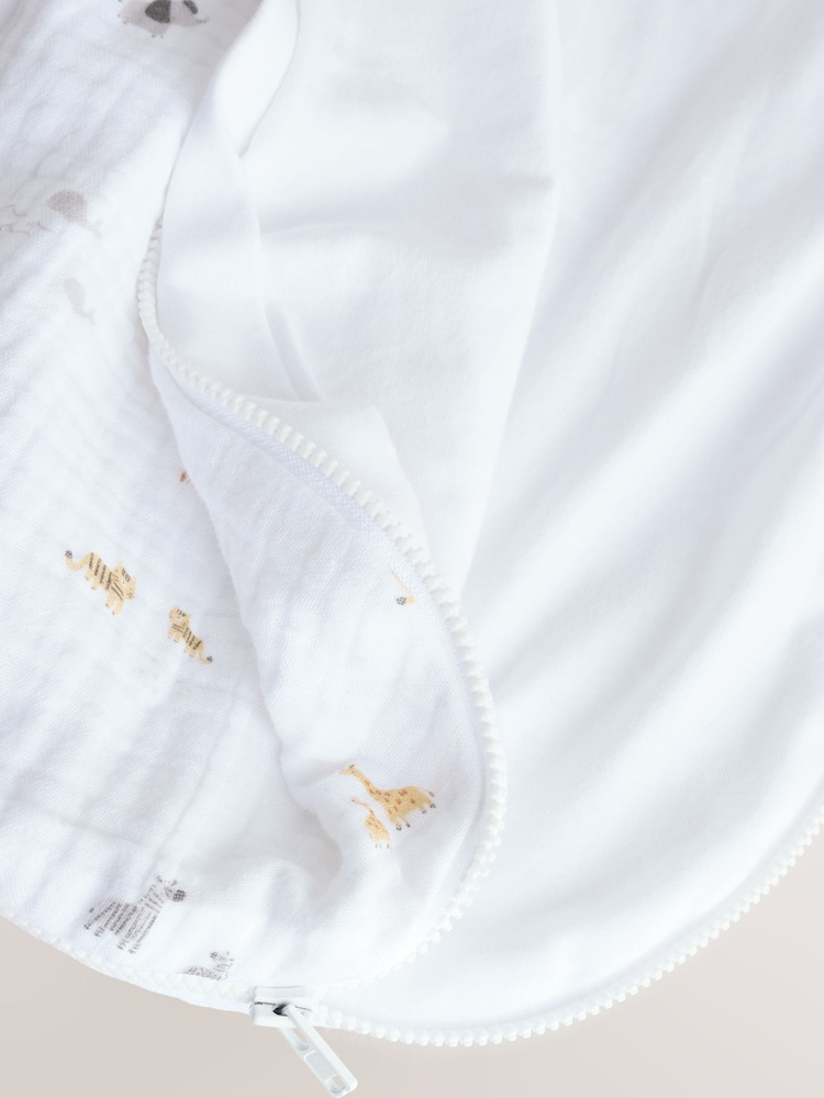 Jungle Muslin 1 Tog Baby 100% Cotton Sleep Bag - Image 9 of 9