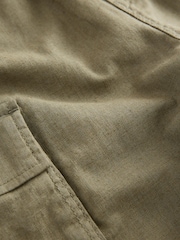 Khaki Green Linen Cargo Shorts (3-16yrs) - Image 7 of 8