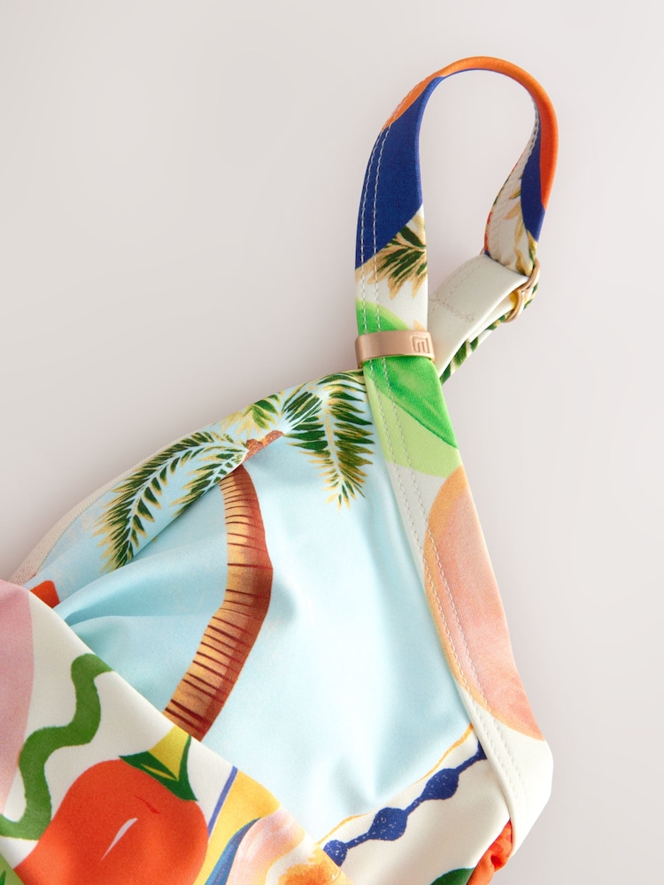 Bright Fruit/Tropical Print Shaping Tummy Control Swimsuit - Image 7 of 8
