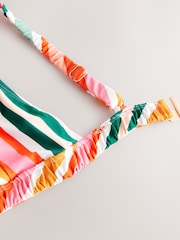 Felle meerkleurige strepen - Driehoekige bikinitop met gerimpelde bandjes - Image 8 of 8