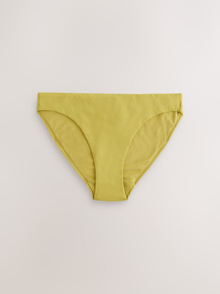 Vert citron - Bas de bikini échancré - Image 6 of 8