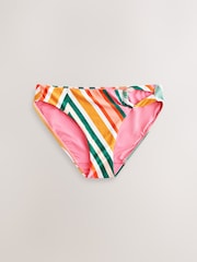 Rayure multicolore brillante - Bas de Bikini haut noué - Image 5 of 8