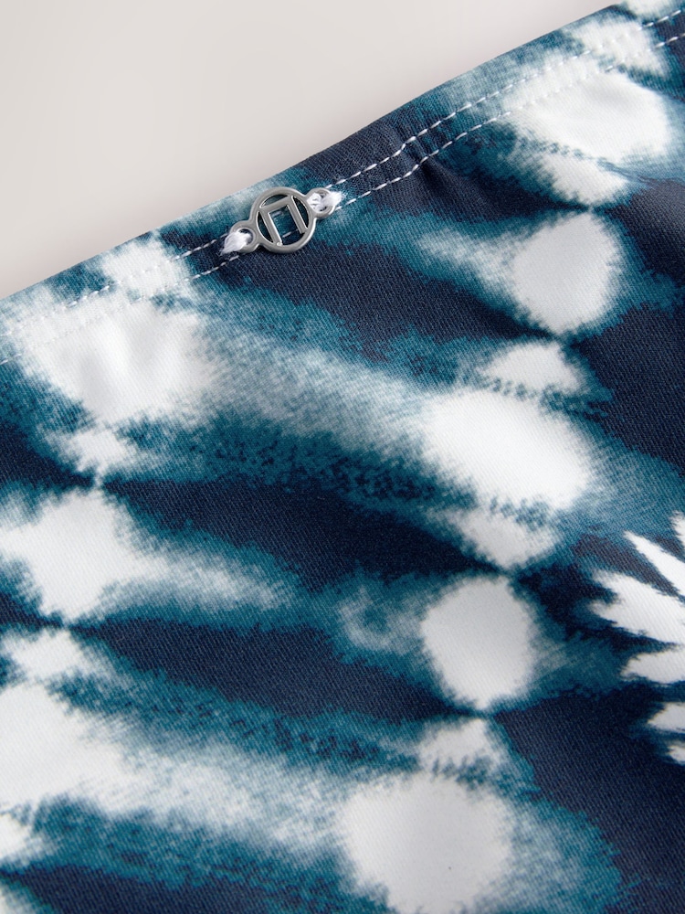Navy Tie Dye High Leg Print Bikini Bottoms - Image 8 of 8 Navy Tie Dye High Leg Print Bikini Bottoms - Image 8 of 8