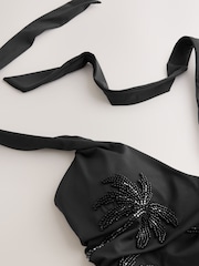 Black Palm Beaded - Bañador con efecto reductor en el vientre y bordados - Imagen 6 de 8