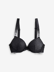 Victoria's Secret Black Add 2 Cups Push Up Lace Bombshell Scattered Shine Strap Bra - Image 1 of 3