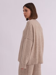 Natural - Religion Oversized Rick Crew Neck Co-ord Jumper With Exposed Seams - Imagen 3 de 6