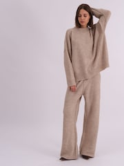 Natural - Religion Oversized Rick Crew Neck Co-ord Jumper With Exposed Seams - Imagen 5 de 6
