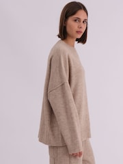Natural - Religion Oversized Rick Crew Neck Co-ord Jumper With Exposed Seams - Imagen 6 de 6