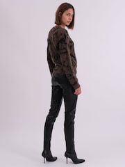 Religion Light Black Reverse Tie Front Jumper in Soft Wool Mix - Image 4 of 6