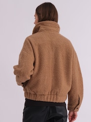Religion Natural Dream Oversized Boucle Bomber Jacket With Patch Pockets - Image 5 of 8