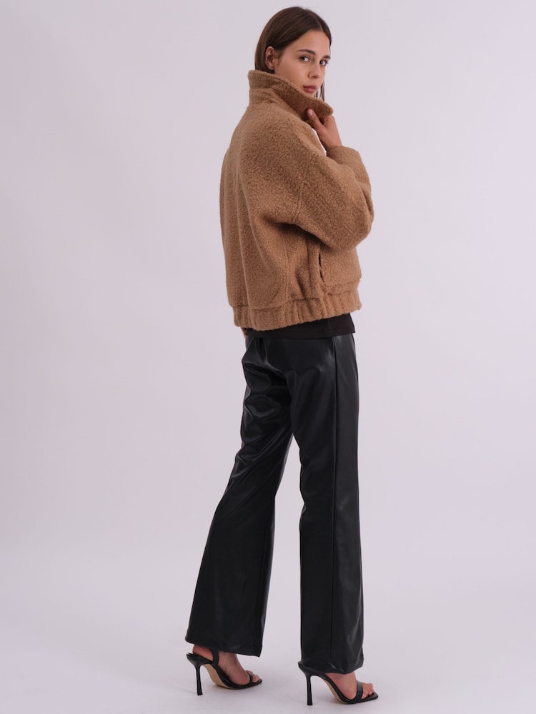 Religion Natural Dream Oversized Boucle Bomber Jacket With Patch Pockets - Image 6 of 8