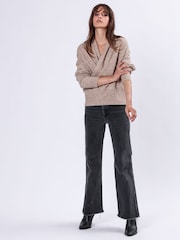 Religion Natural Shawl Collar Wrap Over Style Liberty Jumper - Image 1 of 6