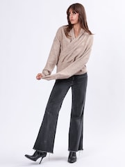Religion Natural Shawl Collar Wrap Over Style Liberty Jumper - Image 5 of 6