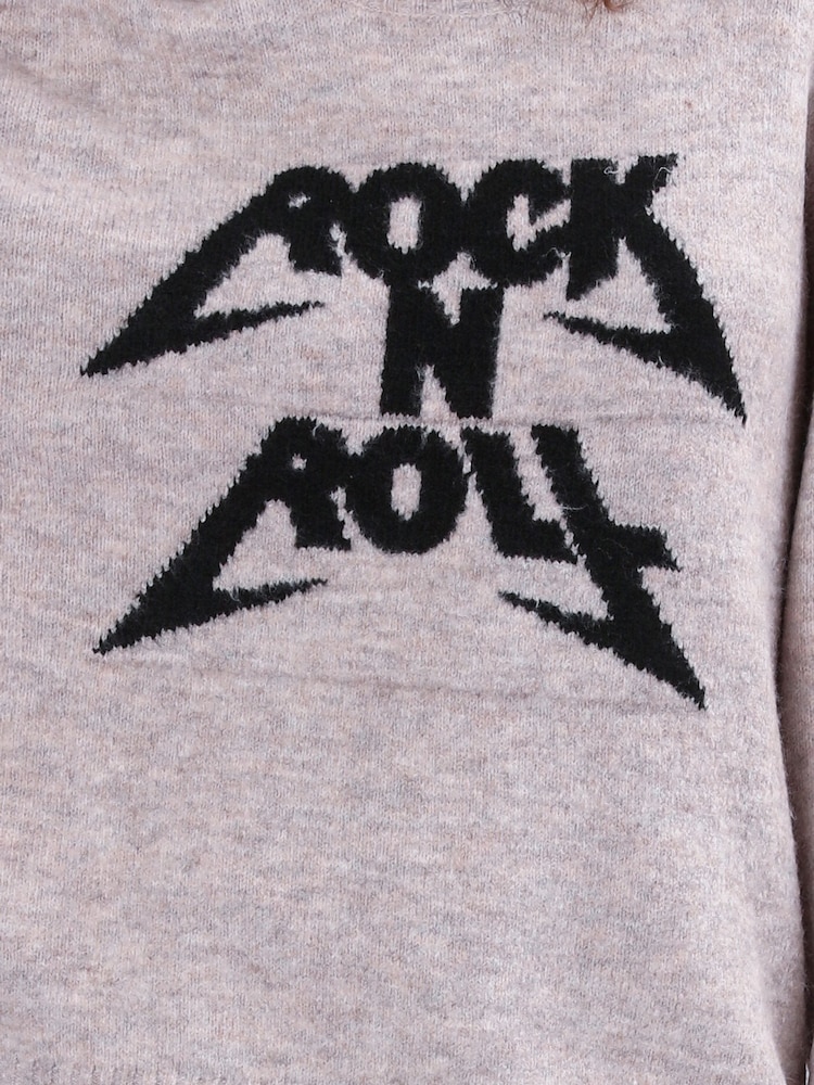 Religion Nude Oversized Rock N Roll Lightning Bolt Jumper in Soft Yarn - Image 6 of 6