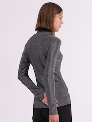 Religion Silver Force Long Sleeve Metallic Roll Neck Top - Image 3 of 6