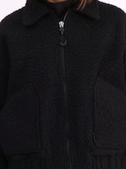 Religion Black Dream Oversized Boucle Bomber Jacket With Patch Pockets - Image 7 of 7