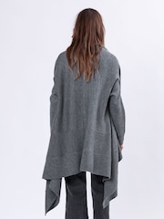 Religion Grey Unite Draped Maxi Cardigan In Textured Soft Yarn - Image 3 of 6