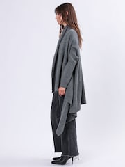 Religion Grey Unite Draped Maxi Cardigan In Textured Soft Yarn - Image 5 of 6