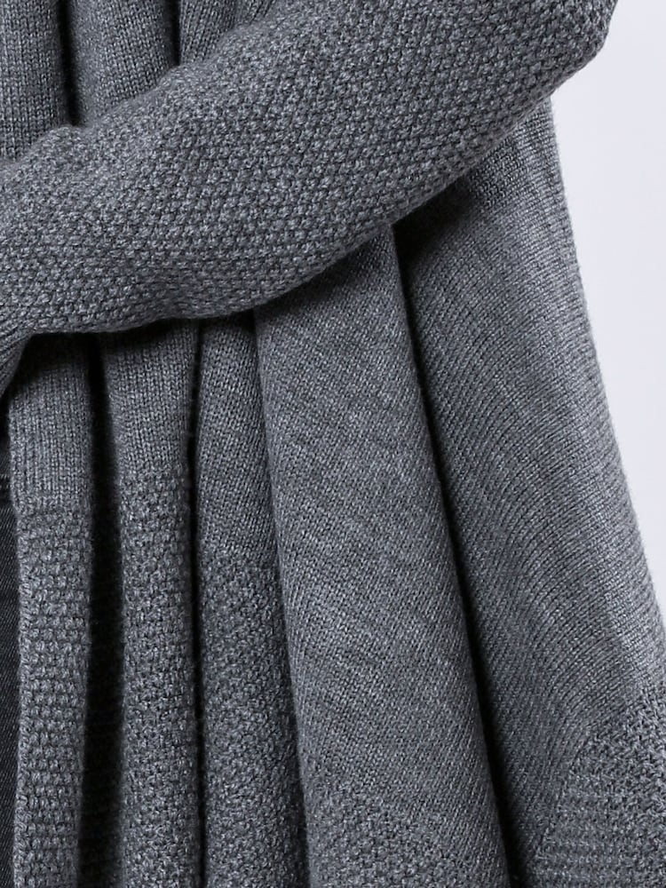 Religion Grey Unite Draped Maxi Cardigan In Textured Soft Yarn - Image 6 of 6