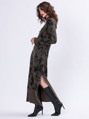 Religion Green Reverse Roll Neck knitted Dress - Image 1 of 6