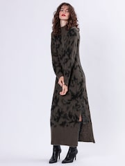 Religion Green Reverse Roll Neck knitted Dress - Image 3 of 6