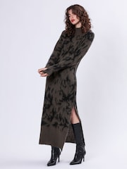 Religion Green Reverse Roll Neck knitted Dress - Image 4 of 6