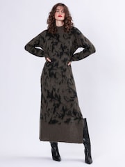 Religion Green Reverse Roll Neck knitted Dress - Image 5 of 6