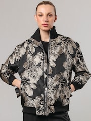 Religion Metallic Genuine Jacquard Bomber Jacket in Metallic Pattern - Image 2 of 6