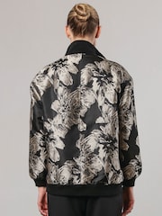 Religion Metallic Genuine Jacquard Bomber Jacket in Metallic Pattern - Image 3 of 6
