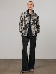 Religion Metallic Genuine Jacquard Bomber Jacket in Metallic Pattern - Image 5 of 6