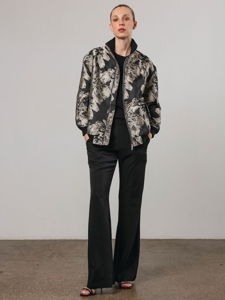 Religion Genuine Jacquard Bomber Jacket in Metallic Pattern - Image 5 of 6