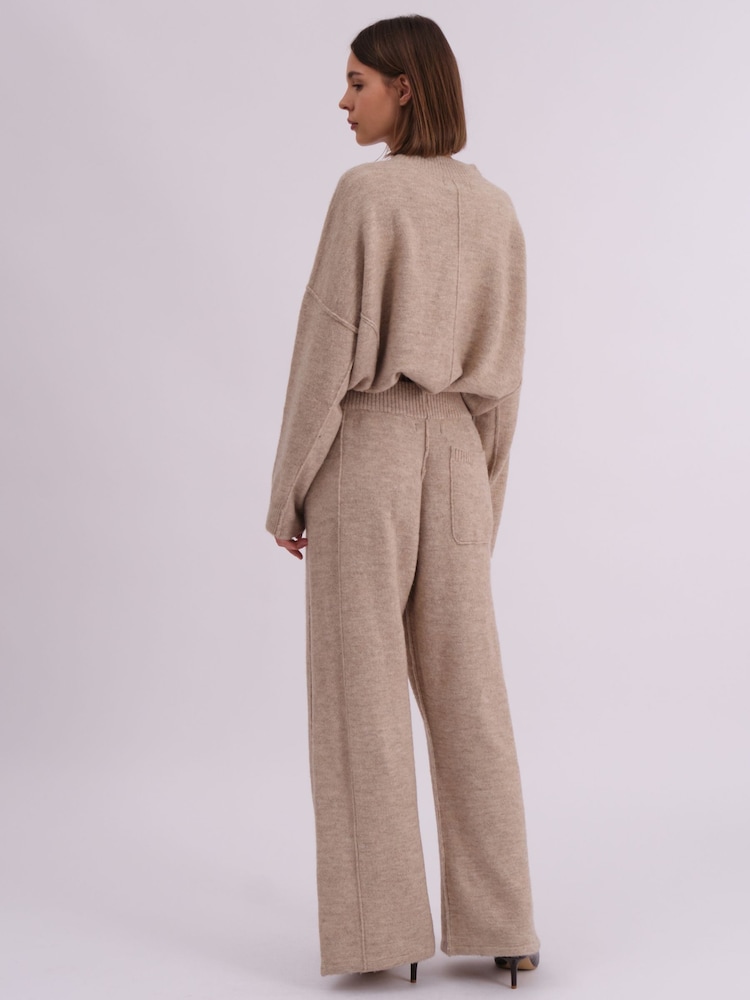 Religion Natural Rick Slouchy and Soft Knitted Co-ord Lounge Trousers - Image 2 of 6