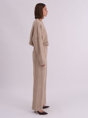 Religion Natural Rick Slouchy and Soft Knitted Co-ord Lounge Trousers - Image 4 of 6