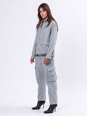 Religion Grey Innocent Wool Flannel Utility Style Cargo Trousers With Patch Pockets - Image 6 of 6