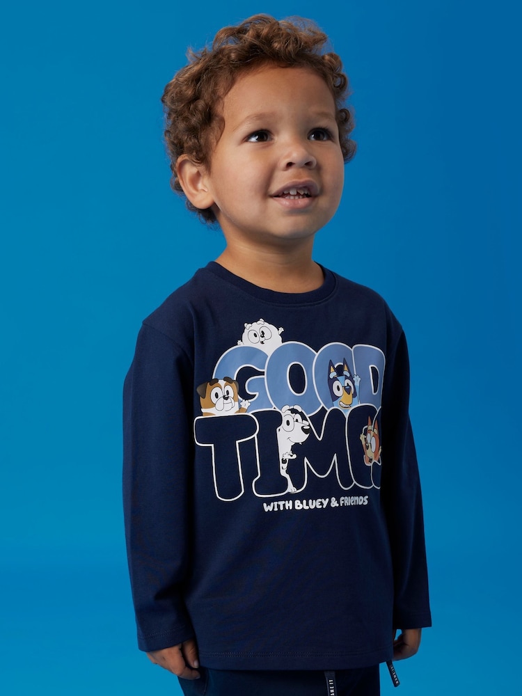 Name It Blue Long Sleeve Bluey Top - Image 1 of 5
