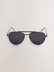 Silver Metal Tone Signature Sunglasses - Image 2 of 3
