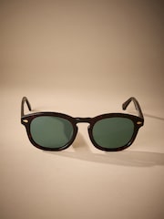 Tortoiseshell Brown Signature Round Sunglasses - Image 1 of 5