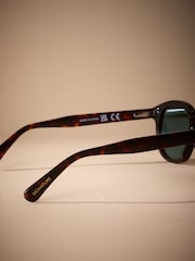 Tortoiseshell Brown Signature Round Sunglasses - Image 4 of 5